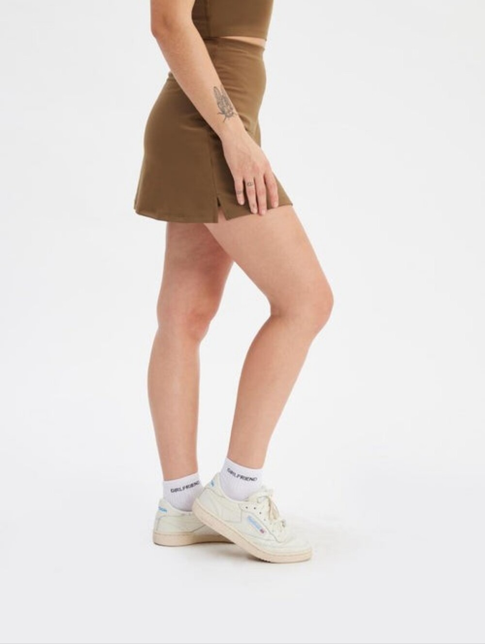 Girlfriend Collective Spruce Brown Sport Skort
